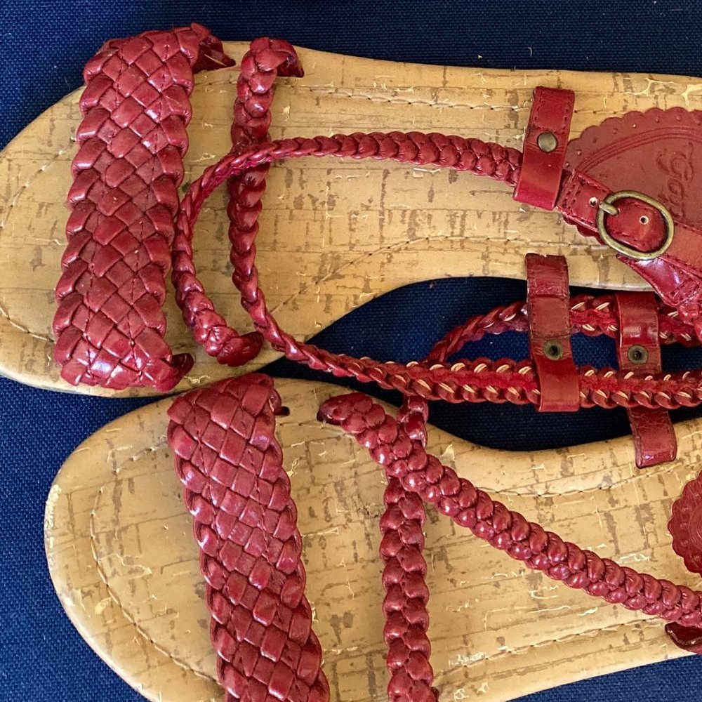 Red Braided Flats for Girls